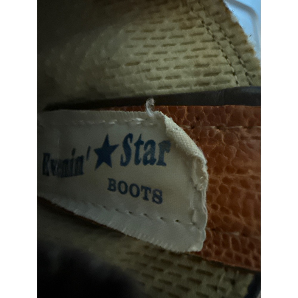 Vanilla Star Vintage Western Cowboy Boots Womens 9 Brown Tan Leather Pointed Toe - Picture 6 of 7